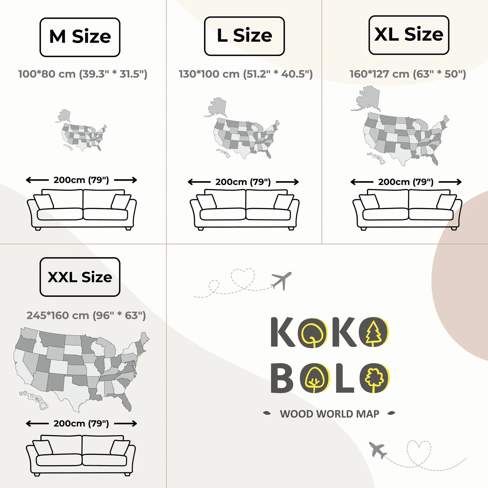 Large Wooden USA Wall Map For Home And Office Decoration - Image 8