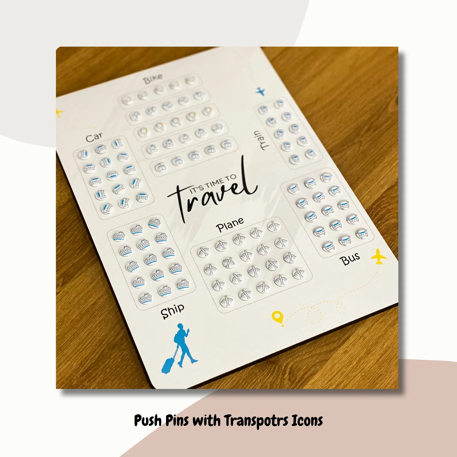 Fifty States Wooden USA Map Personalized Travel Planner Board - Image 10