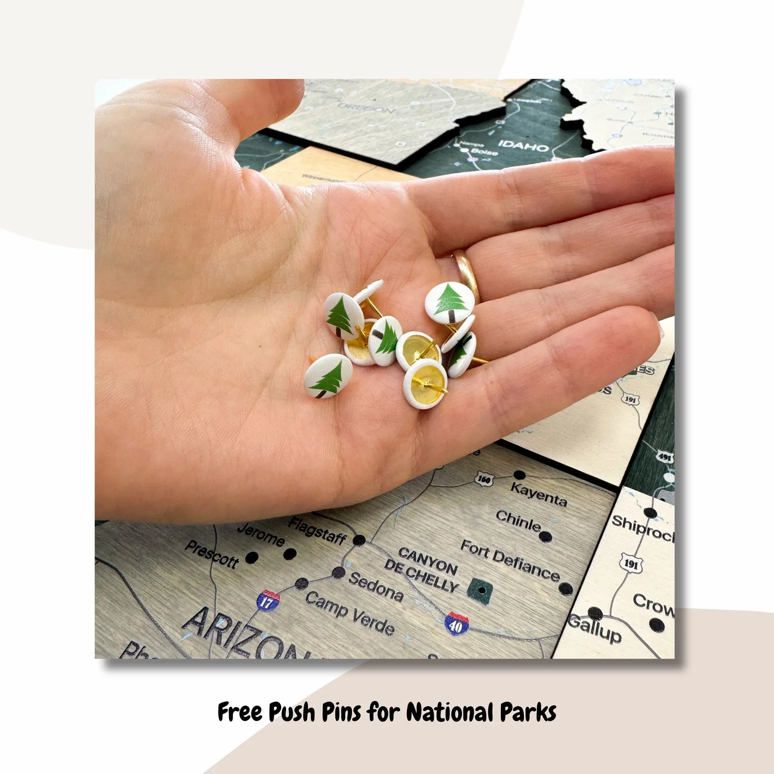 Fifty States Wooden USA Map Personalized Travel Planner Board - Image 7